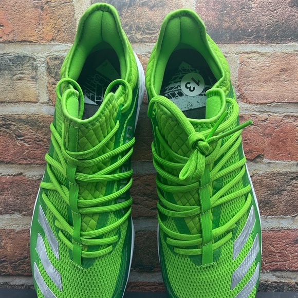 Adidas Adizero Afterburner 6 Grail Speed 'Solar Green Cyan' Size 13 - Picture 2 of 4